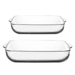 Lot de 2 plats carrés 22+28 cm