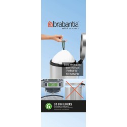 Lot 20 sacs poubelle BRABANTIA modèle G 30 litres