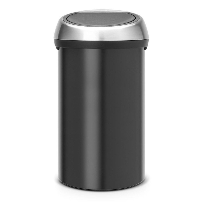 Poubelle Touch Bin 60l gris métallique