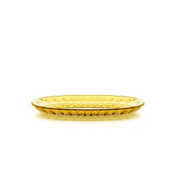 Plat ovale jaune safran