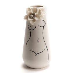 Vase silhouette corps fleur 