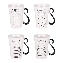 Coffret de 4 mugs Miaou 35 cl