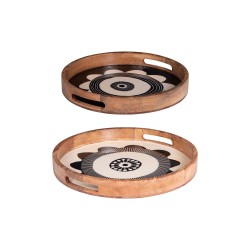 Set de 2 plateaux rond...