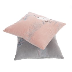Coussin Grue velours 45x45...