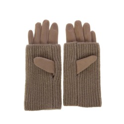 Gants en tricot et suédine...