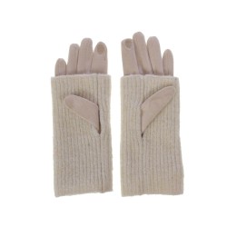 Gants en tricot et suédine...