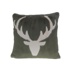 Coussin Cerf Luxe kaki...