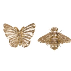 Set de 2 insectes dorés en...