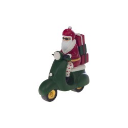 Père Noël en scooter