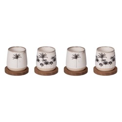 Coffret 4 tasses et sous...