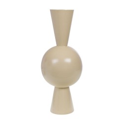 Vase Gatsby crème en métal...