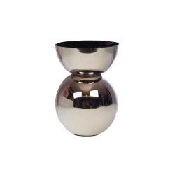 Vase Contempo silver en métal 