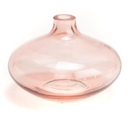 Vase Lisa rose en verre