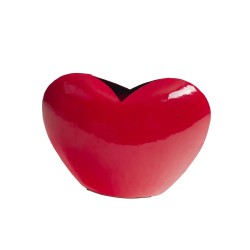 Vase cœur rouge 15,5 cm