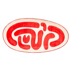 Plat ovale Lulli 41x21 rouge