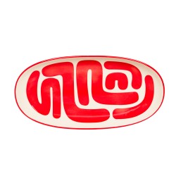 Plat ovale Lulli rouge...