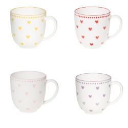Coffret de 4 mugs Love 9,6 cm