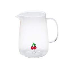 Pichet Cerise en verre H18 cm