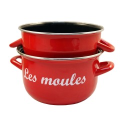 Marmite à moules 18 cm rouge