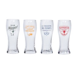 COFF 4 VERRE A BIERE FOOT 50CL