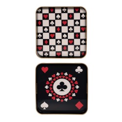 Plateau carré Poker 35 cm...