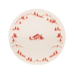 Plat rond 32cm Alpages rouge