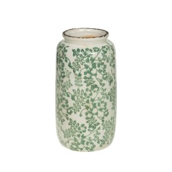 Vase Tampon fleurs vert H28 cm