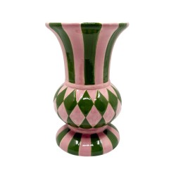 Vase Pop vert rose 18 cm