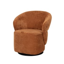 Fauteuil en tissu orange Alma