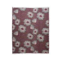 Plaid Lilou fleurs prune...