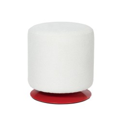 Pouf Twisty D 39 cm blanc...