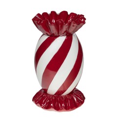Vase bonbon rayée H31 cm en...