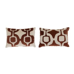 Coussin abstrait marron...