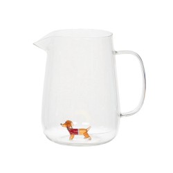 Pichet en verre décoré...