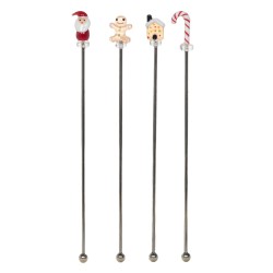 Coffret 4 agitateurs metal...