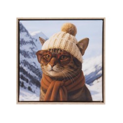 Toile chat au sport d'hiver...