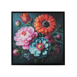 Toile bouquet fleurs XL en...