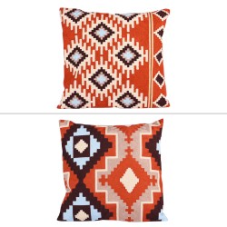 Coussin rouge losange 45 cm