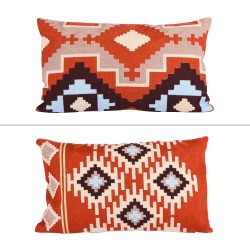 Coussin rouge losange 30x50