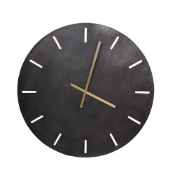 Horloge en métal noir 73 cm